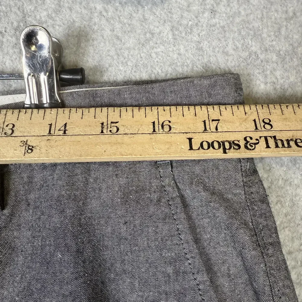 J. Crew Men's Size 35 Rivington Gray Flat Front Chino Shorts Cotton